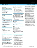 Preview for 2 page of Sony VAIO VPCEA21FX/BI Specifications