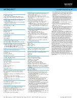 Preview for 2 page of Sony VAIO VPCEA21FX/T Specifications