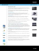 Sony VAIO VPCEA31FX/BJ Specifications preview