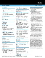 Preview for 2 page of Sony VAIO VPCEA31FX/BJ Specifications