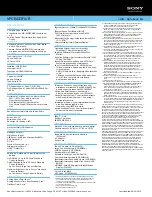 Preview for 2 page of Sony VAIO VPCEA33FX/B Specifications