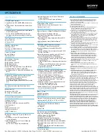 Preview for 2 page of Sony VAIO VPCEA36FX Specifications