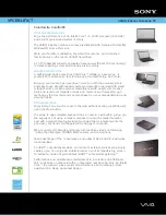 Предварительный просмотр 1 страницы Sony VAIO VPCEB11FX/T Specifications