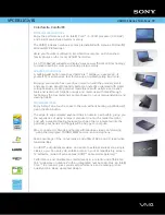 Предварительный просмотр 1 страницы Sony VAIO VPCEB11GX/BI Specifications