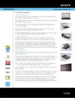 Sony VAIO VPCEB14FX/T Specifications preview