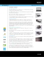 Sony VAIO VPCEB15FX/T Specifications preview