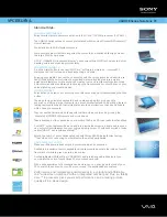 Preview for 1 page of Sony VAIO VPCEB1JFX/L Specifications