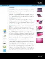 Preview for 1 page of Sony VAIO VPCEB1JFX/P Specifications