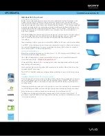 Sony VAIO VPCEB24FDL Specifications preview