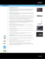 Sony VAIO VPCEB31FX/T Specifications preview