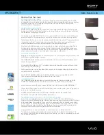 Sony VAIO VPCEB33FX/T Specifications preview