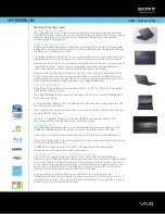 Sony VAIO VPCEB35FX/BJ Specifications preview