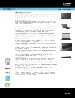 Sony VAIO VPCEB3AFX/T Specifications preview