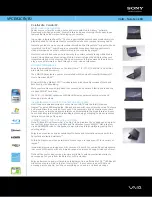 Sony VAIO VPCEB3CFX/BJ Specifications preview