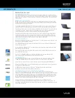 Sony VAIO VPCEB3KFX/BJ Specifications preview