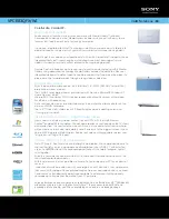 Preview for 1 page of Sony VAIO VPCEB3QFX/WI Specifications