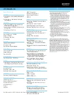 Preview for 2 page of Sony VAIO VPCEB44FX Specifications