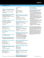 Preview for 2 page of Sony VAIO VPCEB4GFX/BJ Specifications