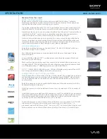 Sony VAIO VPCEC3AFX/BJ Specifications preview