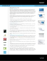 Preview for 1 page of Sony VAIO VPCEE21FX/WI Specifications