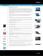 Sony VAIO VPCEE26FX/BI Specifications preview