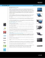 Preview for 1 page of Sony VAIO VPCEE29FX/BI Specifications