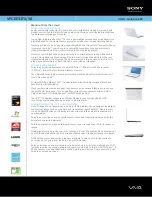 Sony VAIO VPCEE33FX/WI Specification Sheet preview