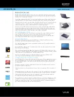 Preview for 1 page of Sony VAIO VPCEE37FX/BJ Specification Sheet