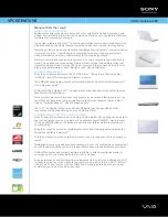 Sony VAIO VPCEE3WFX/WI Specification Sheet preview