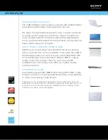 Preview for 1 page of Sony VAIO VPCEE41FX/WI Specification Sheet