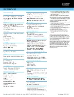 Preview for 2 page of Sony VAIO VPCEE41FX/WI Specification Sheet