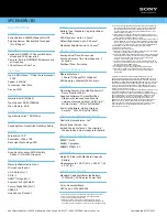 Preview for 2 page of Sony VAIO VPCEE45FX/BJ Specification Sheet