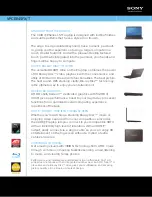 Sony VAIO VPCEE45FX/T Specification Sheet preview