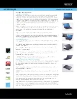 Sony VAIO VPCEF22FX/BI Specification Sheet preview