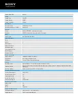 Preview for 2 page of Sony VAIO VPCEG11FX Specifications