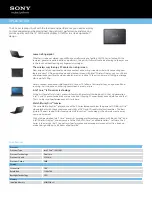 Preview for 1 page of Sony VAIO VPCEG14FX Specifications