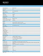 Preview for 2 page of Sony VAIO VPCEG16FM Specifications