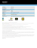 Preview for 3 page of Sony VAIO VPCEG1EGX Specifications