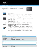 Sony VAIO VPCEG1FGX Specifications preview