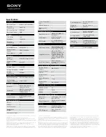 Preview for 2 page of Sony VAIO VPCEG23FX Specifications