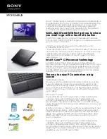 Preview for 1 page of Sony VAIO VPCEG24FX Specifications