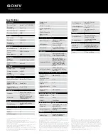 Preview for 2 page of Sony VAIO VPCEG24FX Specifications