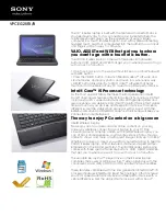 Preview for 1 page of Sony VAIO VPCEG25FX Specifications