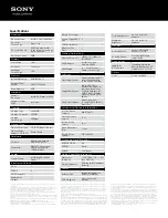 Preview for 2 page of Sony VAIO VPCEG25FX Specifications