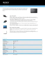 Preview for 1 page of Sony VAIO VPCEH11FXB Specifications