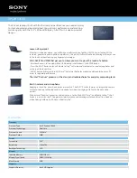 Sony VAIO VPCEH11FXL Specifications preview