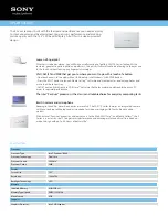 Preview for 1 page of Sony VAIO VPCEH11FXW Specifications