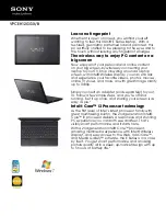 Sony VAIO VPCEH12GGX/B Specifications preview