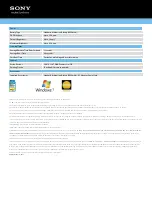 Preview for 3 page of Sony VAIO VPCEH13FX Specifications