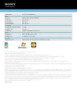 Preview for 3 page of Sony VAIO VPCEH14FM Specifications